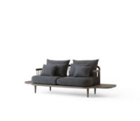 Bild von &Tradition Fly SC3 Sofa m. Beistelltische L: 240 cm – Geräucherte geölte Eiche/Hot Madison 093