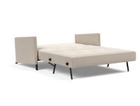 Bild von Innovation Living Cubed Schlafsofa mit Armlehnen L: 140 cm – Blida Sandgrau/Mattschwarz