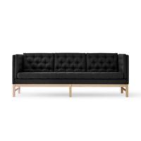 Bild von Fredericia Furniture Erik Jørgensen EJ 315-3 3 Pers. Sofa L: 210 cm – Mood 2104 Schwarz/Seifenbehandelte Eiche