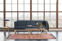 Bild von Fredericia Furniture Erik Jørgensen EJ 315-3 3 Pers. Sofa L: 210 cm – Mood 2104 Schwarz/Seifenbehandelte Eiche