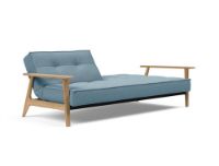 Bild von Innovation Living Splitback Frej Schlafsofa L: 232 cm – Eiche/Mixed Dance Hellblau
