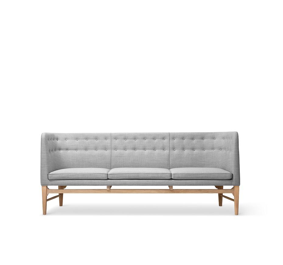 Bild von &Tradition AJ5 Mayor 3 Pers. Sofa L: 200 cm – Grau/Weiß geölte Eiche