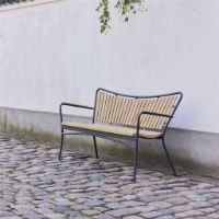 Bild von Mandalay Marguerit Gartenbank L: 143 cm – Anthrazit/Teak