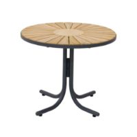 Bild von Mandalay Marguerit Loungetisch Ø: 50 cm - Anthrazit/Teak