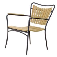 Bild von Mandalay Marguerit Loungesessel SH: 42 cm - Anthrazit/Teak