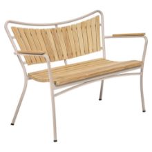 Bild von Mandalay Marguerit Gartenbank L: 112 cm - Taupe /Teak