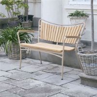 Bild von Mandalay Marguerit Gartenbank L: 112 cm - Taupe /Teak