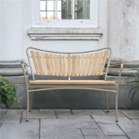 Bild von Mandalay Marguerit Gartenbank L: 112 cm - Taupe /Teak