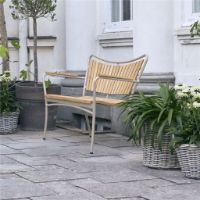 Bild von Mandalay Marguerit Gartenbank L: 112 cm - Taupe /Teak