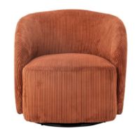 Bild von Bloomingville Pradi Loungesessel H: 73 cm - Samt/Orange