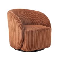 Bild von Bloomingville Pradi Loungesessel H: 73 cm - Samt/Orange