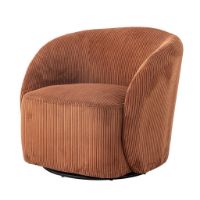 Bild von Bloomingville Pradi Loungesessel H: 73 cm - Samt/Orange