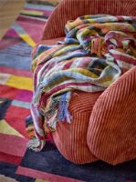Bild von Bloomingville Pradi Loungesessel H: 73 cm - Samt/Orange