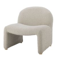Bild von Bloomingville Neel Loungesessel H: 74 cm – Natürliches Bouclé