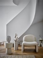 Bild von Bloomingville Neel Loungesessel H: 74 cm – Natürliches Bouclé