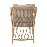 Bild von Bloomingville Belluce Loungesessel m. Hocker H: 82 cm - Natur geflochtenes Polyrattan
