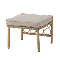Bild von Bloomingville Belluce Loungesessel m. Hocker H: 82 cm - Natur geflochtenes Polyrattan