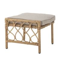 Bild von Bloomingville Belluce Loungesessel m. Hocker H: 82 cm - Natur geflochtenes Polyrattan