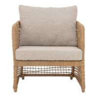 Bild von Bloomingville Penzano Loungesessel H: 70 cm - Natur geflochtenes Polyrattan