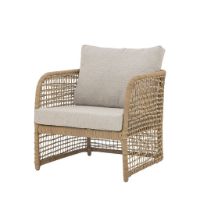 Bild von Bloomingville Penzano Loungesessel H: 70 cm - Natur geflochtenes Polyrattan