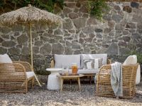Bild von Bloomingville Penzano Loungesessel H: 70 cm - Natur geflochtenes Polyrattan