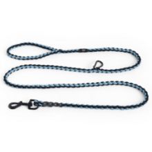 Bild von HAY Hundeleine geflochten verstellbar L: 160 cm M/L - Blau/Schwarz 
