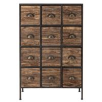 Bild von Bloomingville Kommode Mattei, H: 92 cm, Schwarz, Metall