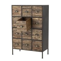 Bild von Bloomingville Kommode Mattei, H: 92 cm, Schwarz, Metall