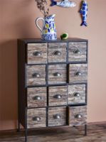 Bild von Bloomingville Kommode Mattei, H: 92 cm, Schwarz, Metall