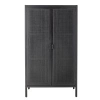 Bild von Bloomingville Marikka Schrank 85x150 cm - Schwarz/Mahagoni