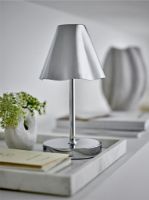 Bild von Bloomingville Lianna wiederaufladbare tragbare Lampe H: 28 cm – Silber/Metall