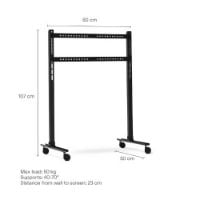 Bild von Pedestal Straight Rollin' TV-Ständer 107x80 cm - Anthrazit