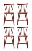 Bild von FDB Møbler J46 Poul M. Volther Stuhl SH: 45 cm 4er-Set – Rot