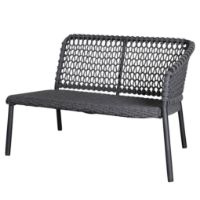 Bild von Cane-line Outdoor Ocean 2 Pers. Sofa Venstre Modul B: 105 cm - Soft Rope/Dunkelgrau