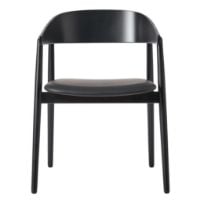 Bild von Andersen Furniture AC2 Stuhl H: 74 cm - Buche Schwarz/Schwarzes Leder 