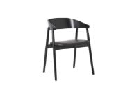 Bild von Andersen Furniture AC2 Stuhl H: 74 cm - Buche Schwarz/Schwarzes Leder 