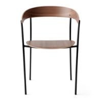 Bild von New Works Missing Armchair Stuhl SH: 46 cm - Lackiert Nussbaum/Ultra 574 Brandy