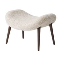 Bild von Vipp 467 Lodge Fußhocker H: 36 cm - Dunkle Eiche/Curly 09 Off-white
