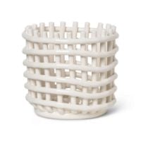Bild von Ferm Living Keramikkorb Klein Ø: 16 cm - Off-White
