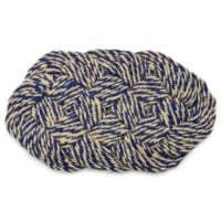Bild von HAY Coco Fußmatte Swirl 40x80 cm - Blau/Off-White