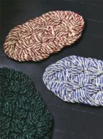 Bild von HAY Coco Fußmatte Swirl 40x80 cm - Bordeaux/Off-White