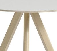 Bild von HAY CPH 20 Runder Tisch Ø: 90 cm – Lackierte massive Eiche/Grauweißes Linoleum