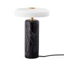 Bild von Design By Us Trip Tragbare Lampe H: 21 cm - Anthrazitfarbener Marmor