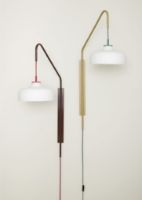 Bild von Hübsch Current Wandleuchte H: 111 cm - Rot/Kastanienbraun