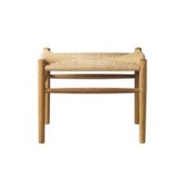 Bild von FDB Møbler J83 Hocker Jørgen Bækmark H: 41 cm - Geräuchert / Natur