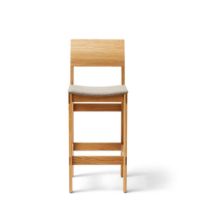 Bild von Form & Refine Sonder Barstuhl mit Polster SH: 66,5 cm - Eiche natur geölt/Hallingdal