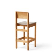 Bild von Form & Refine Sonder Barstuhl mit Polster SH: 66,5 cm - Eiche natur geölt/Hallingdal