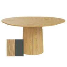 Bild von Skovby SM33 Esstisch inkl. 3 Stk. Einlegeplatten Ø: 123-149 cm - Naturgeölte Eiche/Grünes Laminat