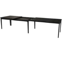 Bild von Skovby SM27 Esstisch inkl. 3 Einlegeplatten L: 205-358 cm - Schwarz lackierte Eiche