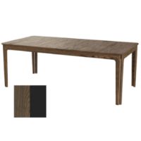 Bild von Skovby SM27 Esstisch inkl. 3 Einlegeplatten L: 205-358 cm - Naturgeölter Nussbaum/Schwarzes Laminat